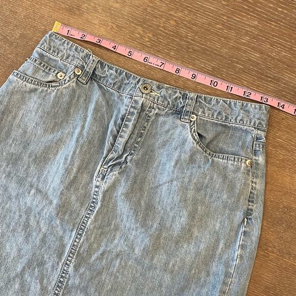 L.L. Bean Light Wash Denim Skirt 0P - Picture 5 of 7